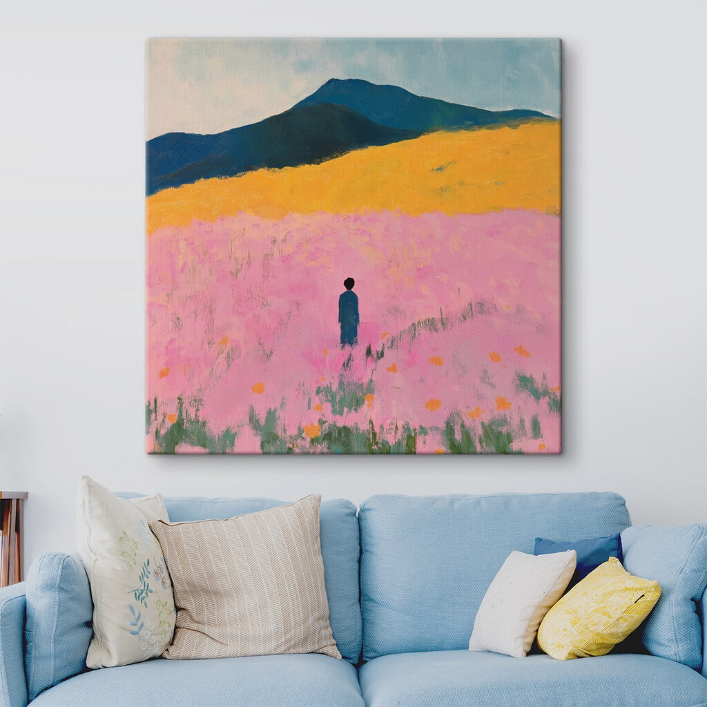 Allein im rosa Feld — Interieur 1