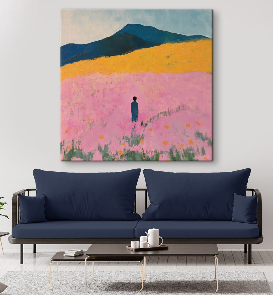 Allein im rosa Feld — Interieur 3
