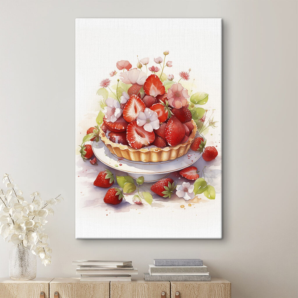 Erdbeertorte zwischen Blüten — Interieur 1