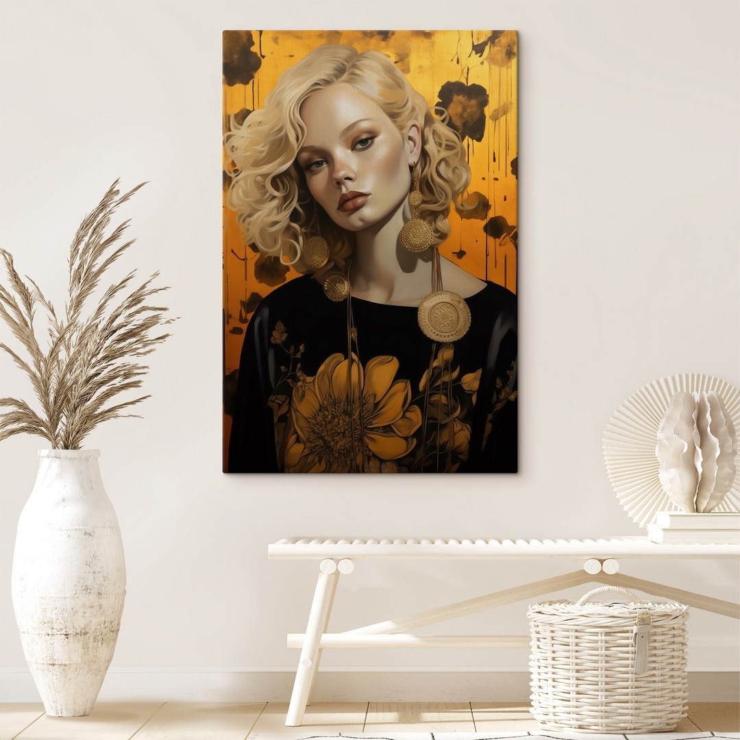 Kleid mit Goldblumen — Interieur 1