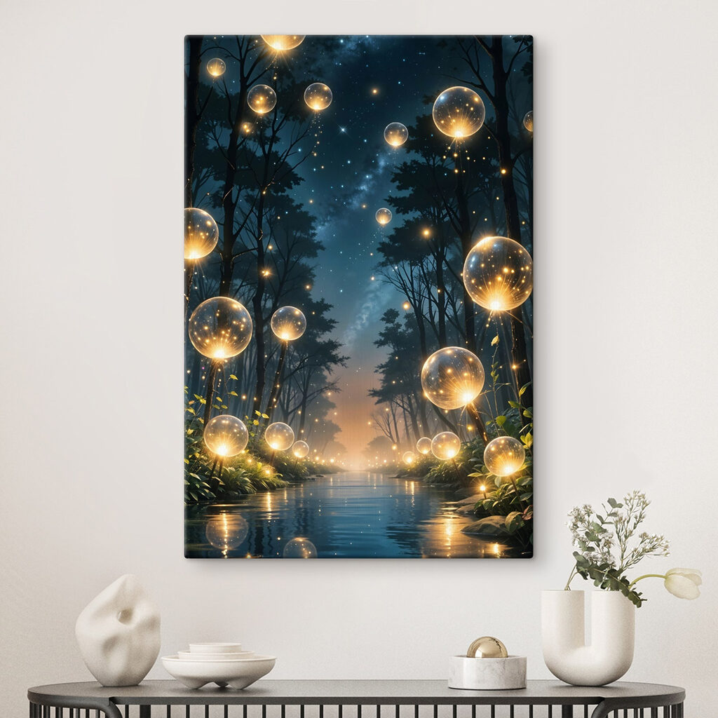Lichtkugeln im Nachtwald — Interieur 2