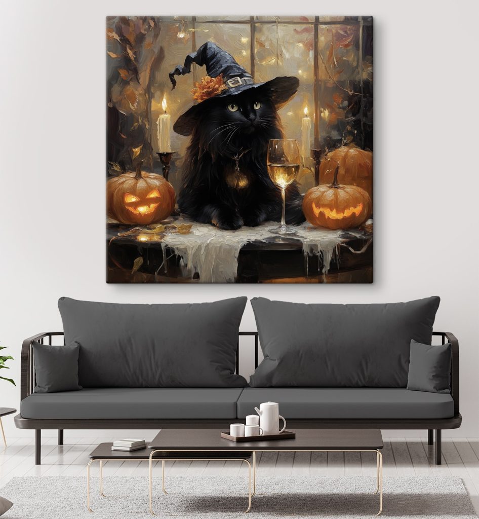 Hexenkatze zwischen Kürbissen — Interieur 2