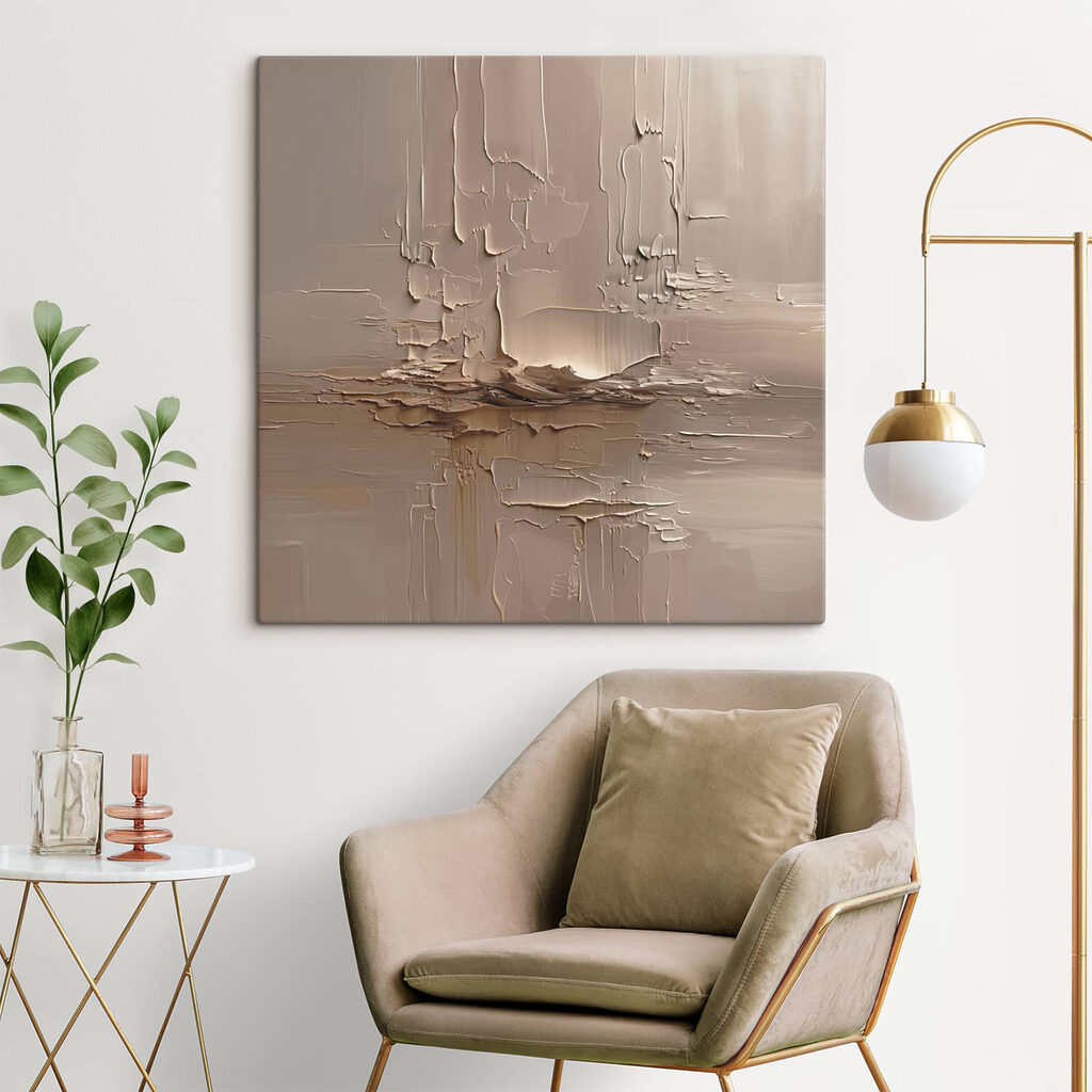 Kreuzlinien in Sandtönen — Interieur 3