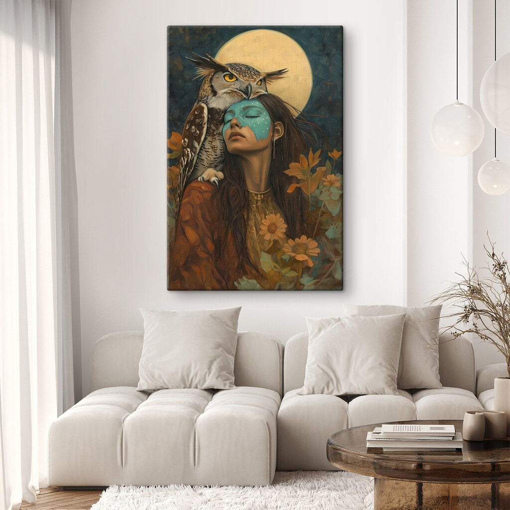 Eule unter gelbem Mond — Interieur 1