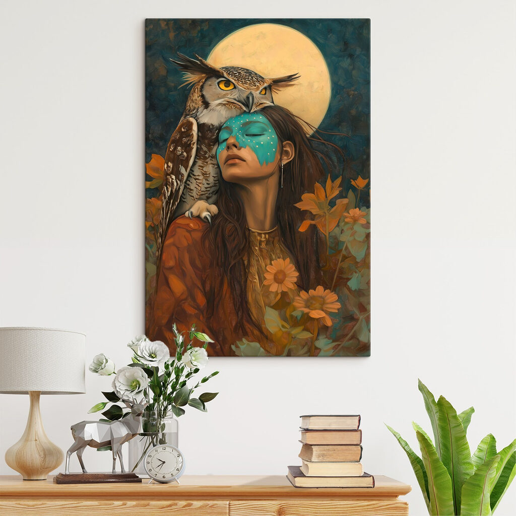 Eule unter gelbem Mond — Interieur 2