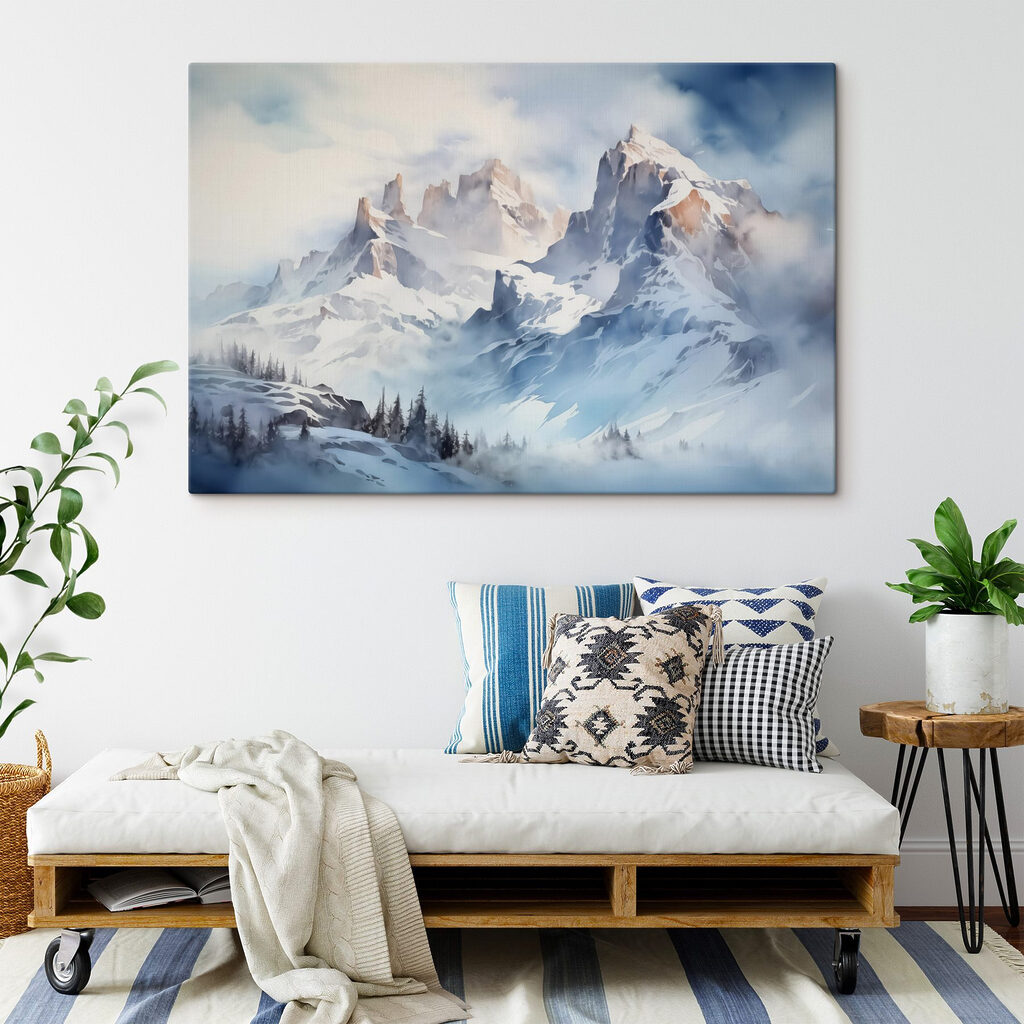 Schneegipfel unter blassen Wolken — Interieur 2