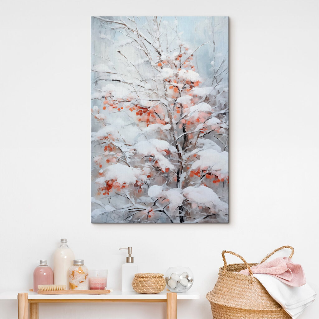 Schnee auf rostfarbenen Blättchen — Interieur 1