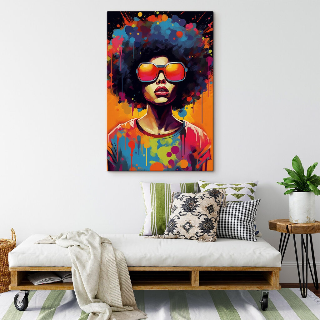 Afro-Porträt in kräftigen Farben — Interieur 1