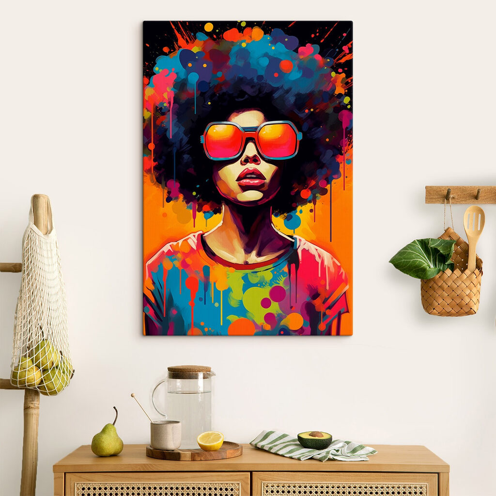 Afro-Porträt in kräftigen Farben — Interieur 2