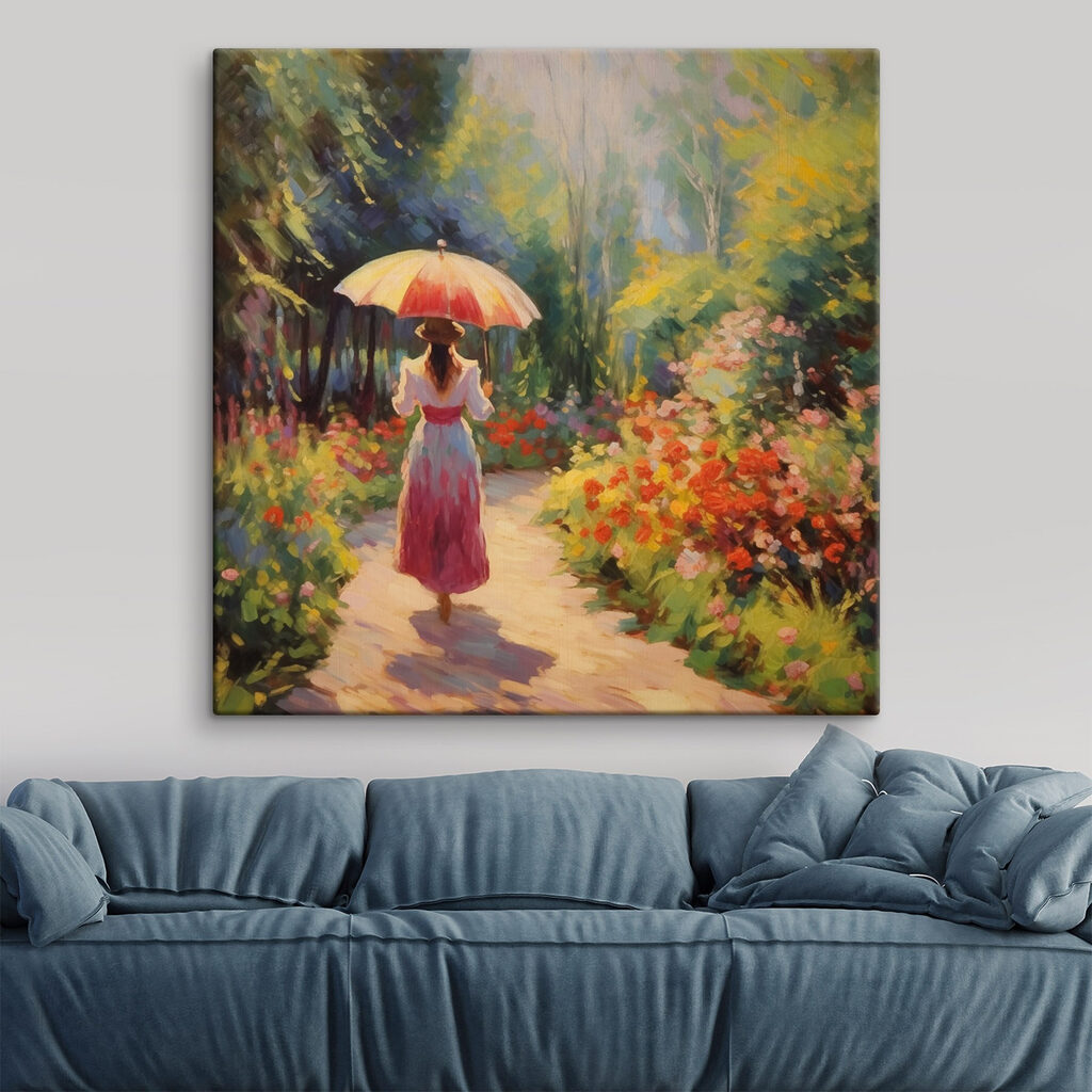Sonnenschirm im Sommergarten — Interieur 2