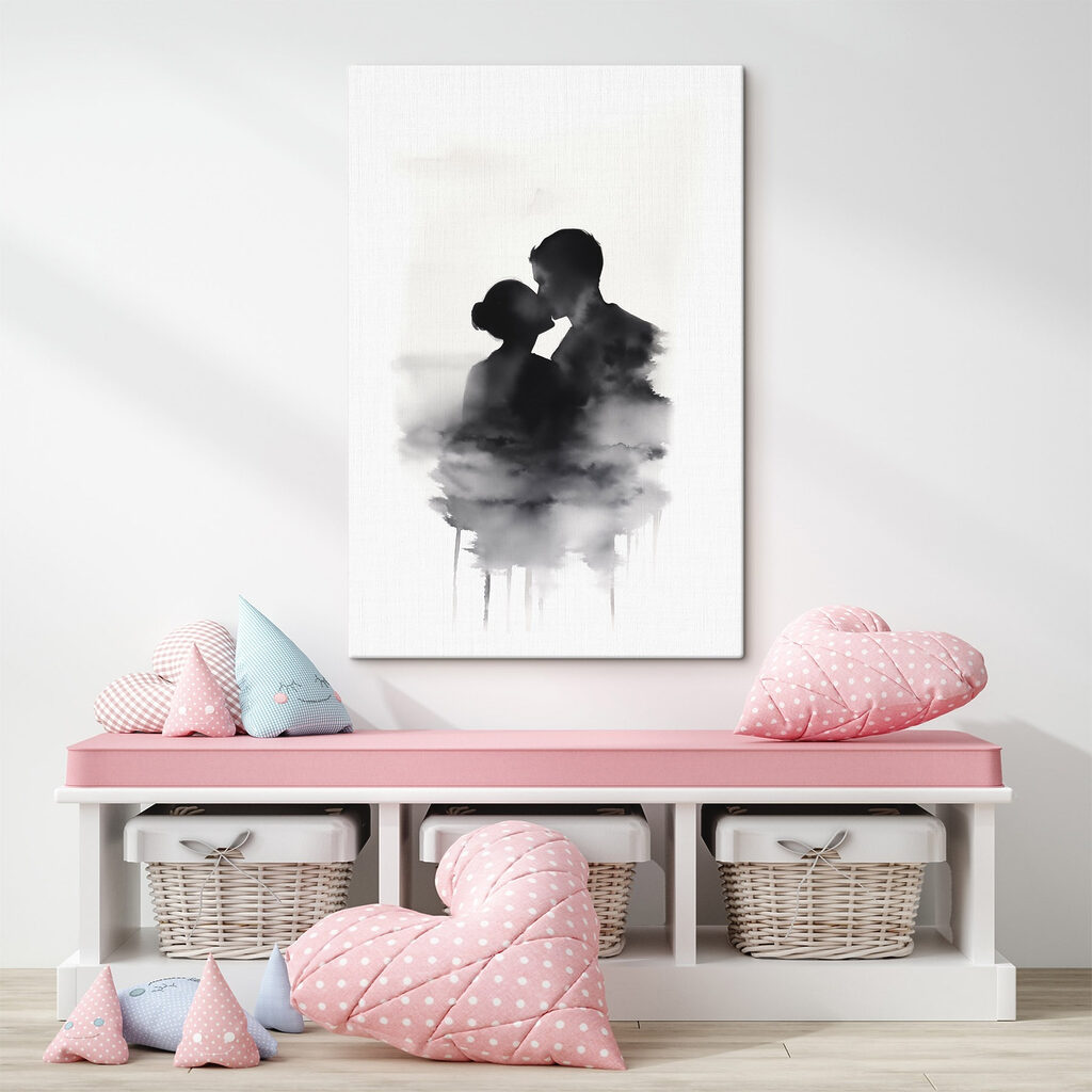Kuss in Aquarellschatten — Interieur 2