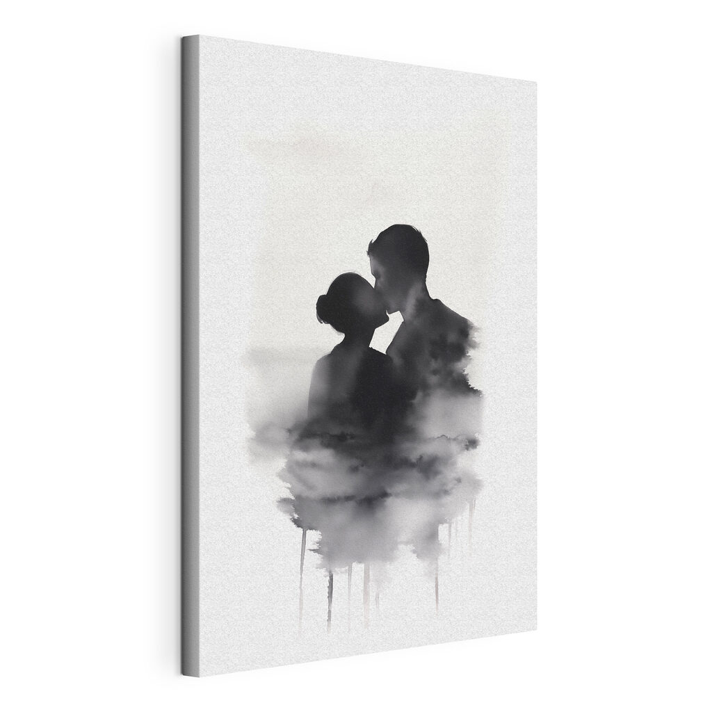 Kuss in Aquarellschatten — Produktansicht