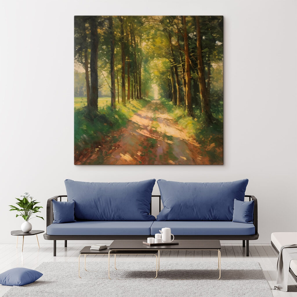 Sandweg durch sonnigen Wald — Interieur 3