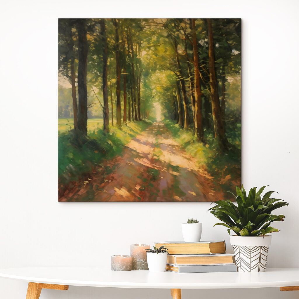 Sandweg durch sonnigen Wald — Interieur 4