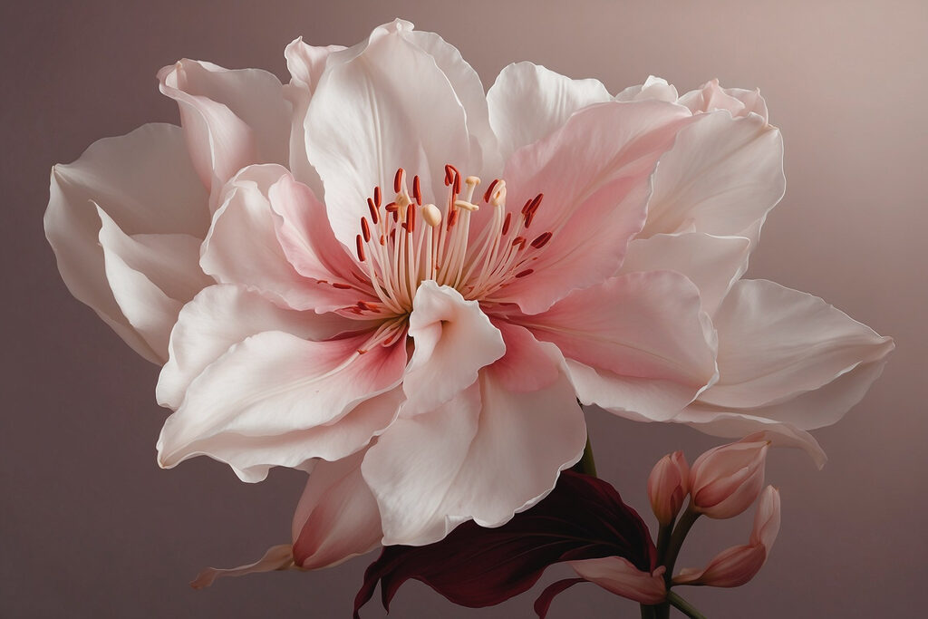Blüte in Rosaweiß — ganzes Design