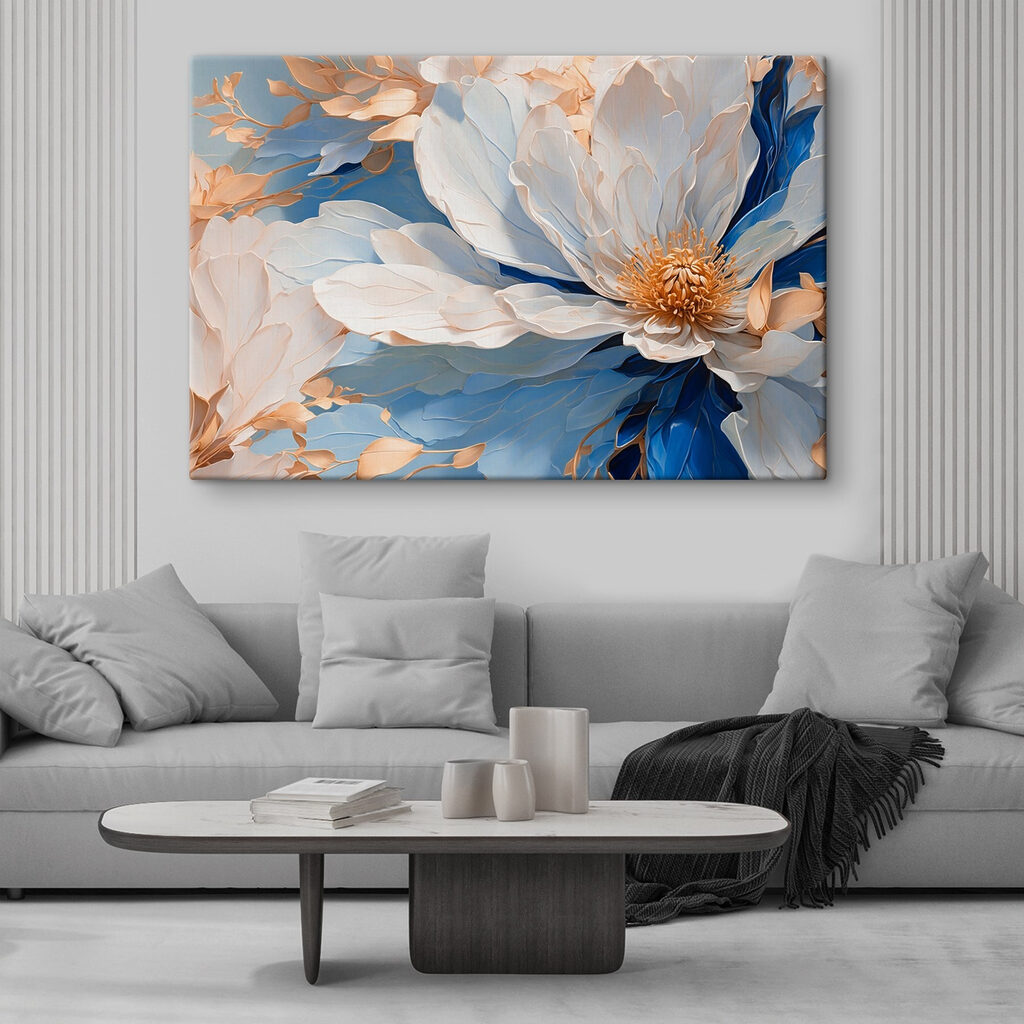 Blüte in blauen Falten — Interieur 2