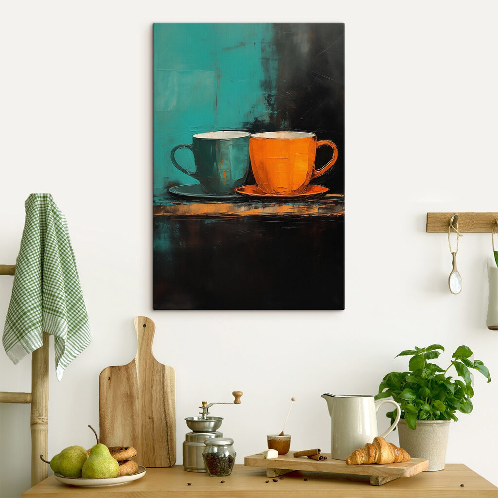 Zwei Tassen, dunkler Grund — Interieur 1
