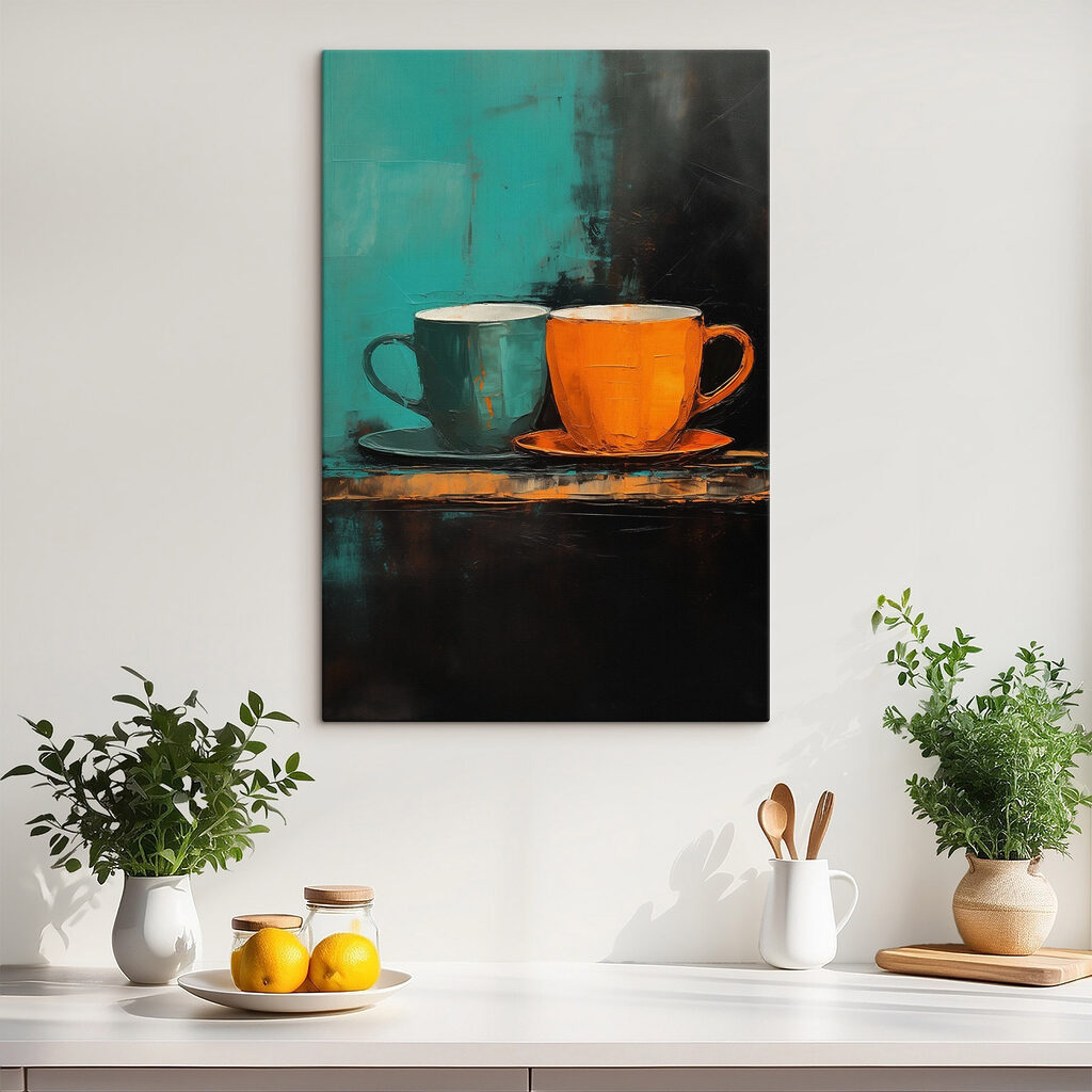 Zwei Tassen, dunkler Grund — Interieur 2