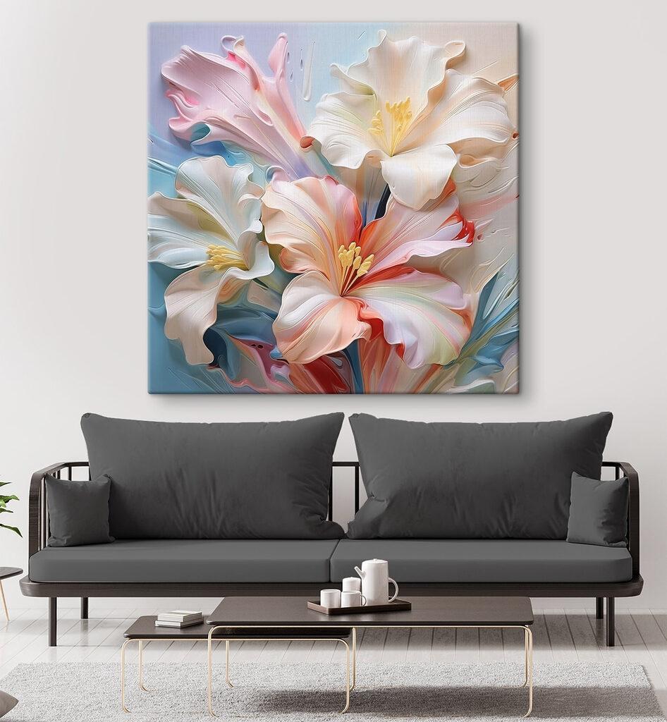 Lilien in rosa Pastellschichten — Interieur 1