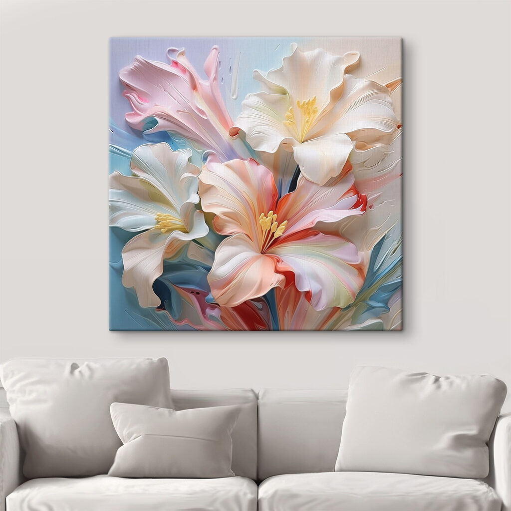 Lilien in rosa Pastellschichten — Interieur 2