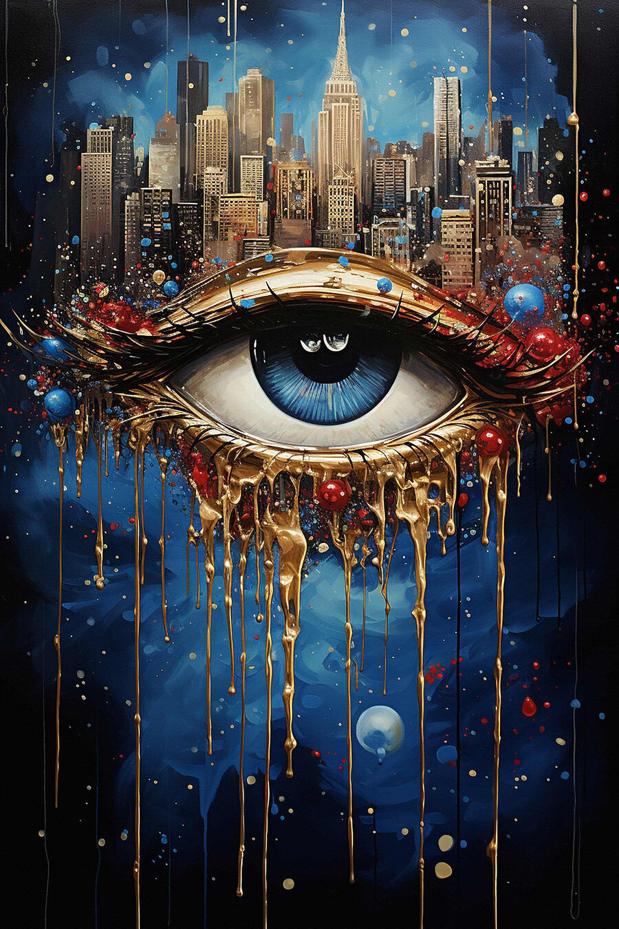 Auge unter der Skyline — ganzes Design