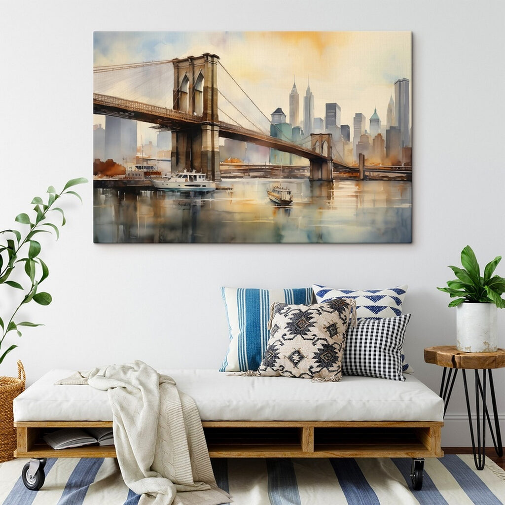 Brooklyn Bridge in Aquarell — Interieur 2