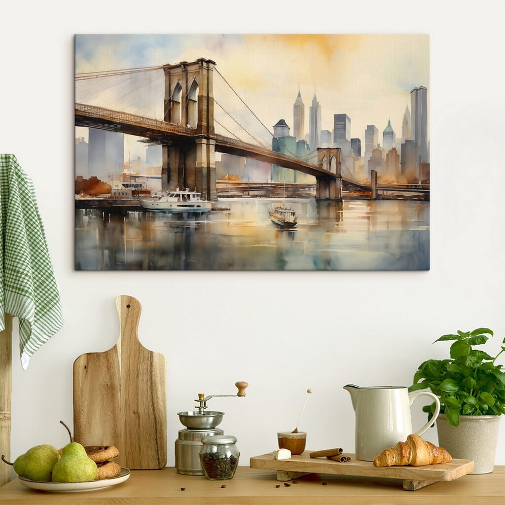 Brooklyn Bridge in Aquarell — Interieur 1