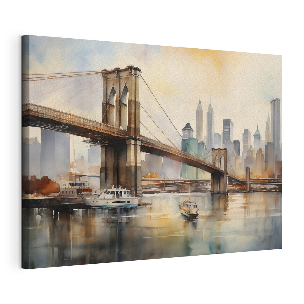 Brooklyn Bridge in Aquarell — Produktansicht