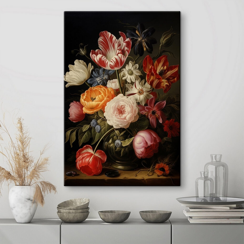 Strauß vor dunklem Grund — Interieur 1