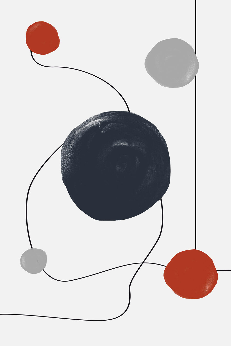 Kreise an feiner Linie — ganzes Design