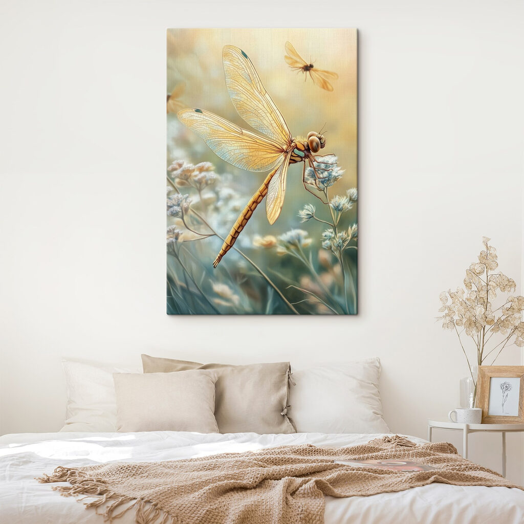Libelle über hellen Wildblumen — Interieur 2