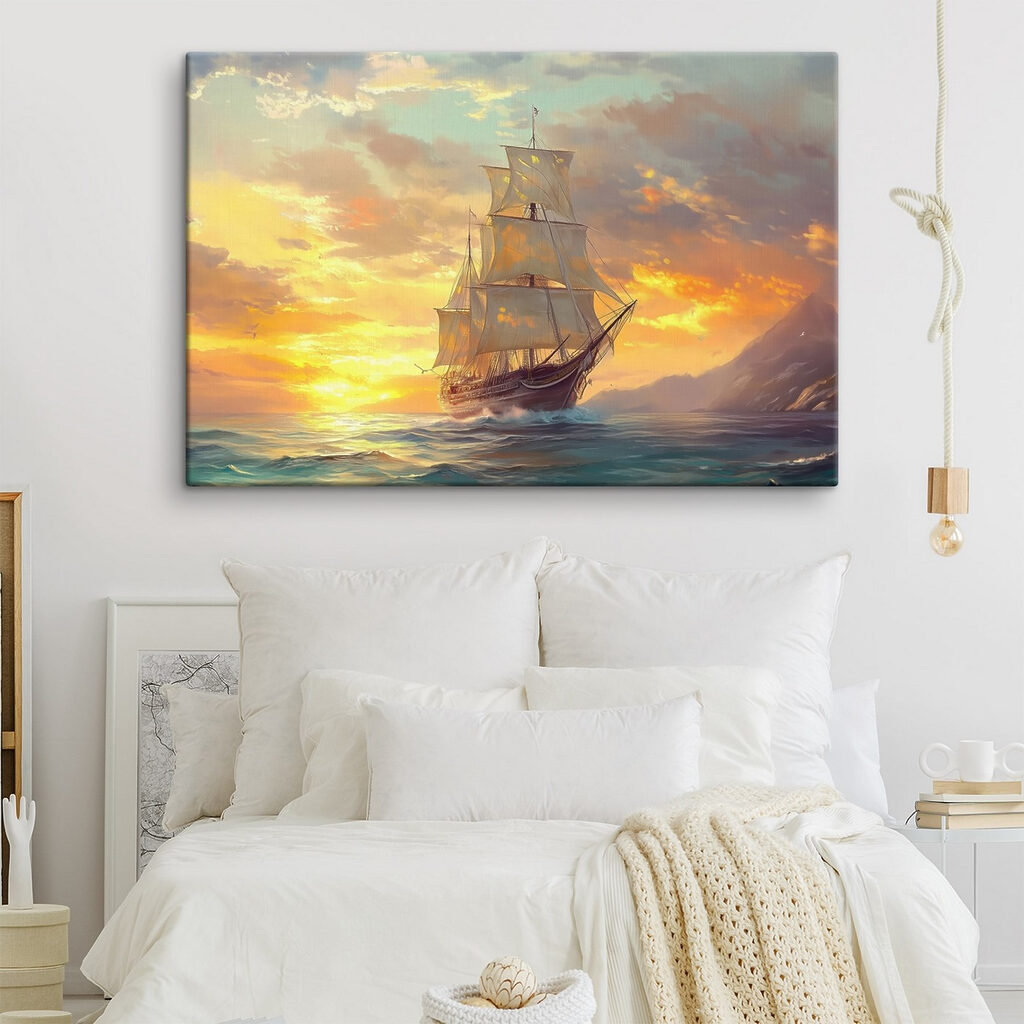 Segelschiff im Abendlicht — Interieur 2