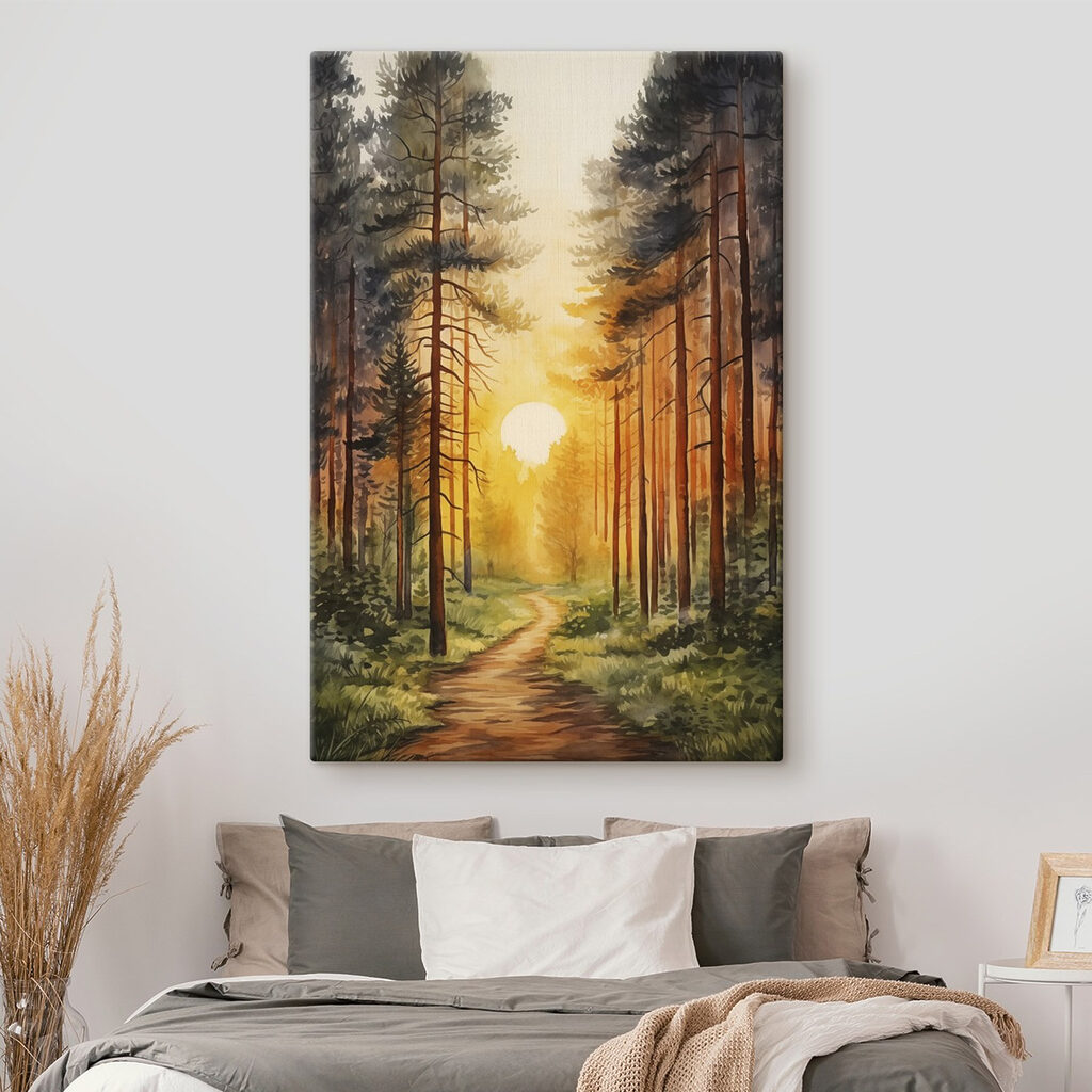 Sonne zwischen Kiefernstämmen — Interieur 2