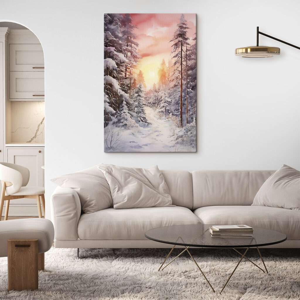 Blasse Kiefern unter Winterrosa — Interieur 1