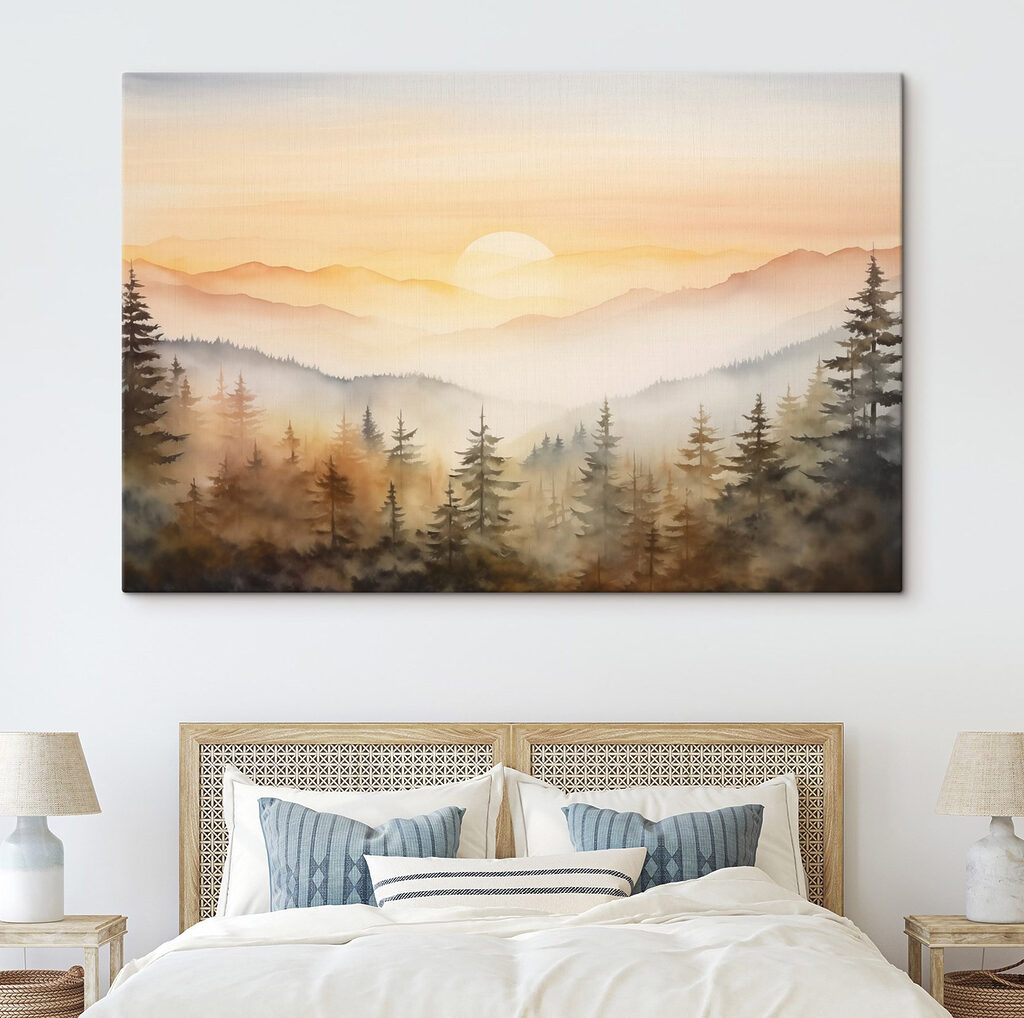 Kiefern unter goldenem Bergnebel — Interieur 2