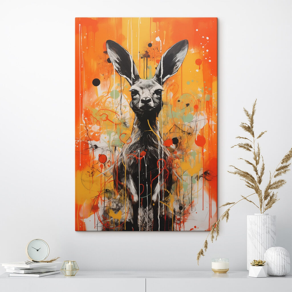 Hase mit orangefarbenen Kreisen — Interieur 2