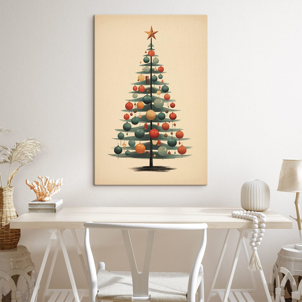 Weihnachtsbaum aus bunten Kugeln — Interieur 2