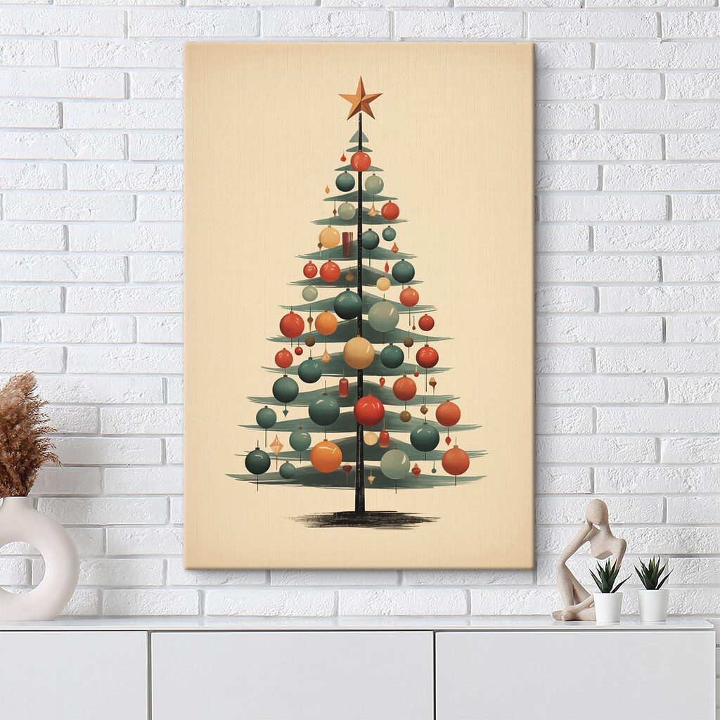 Weihnachtsbaum aus bunten Kugeln — Interieur 1
