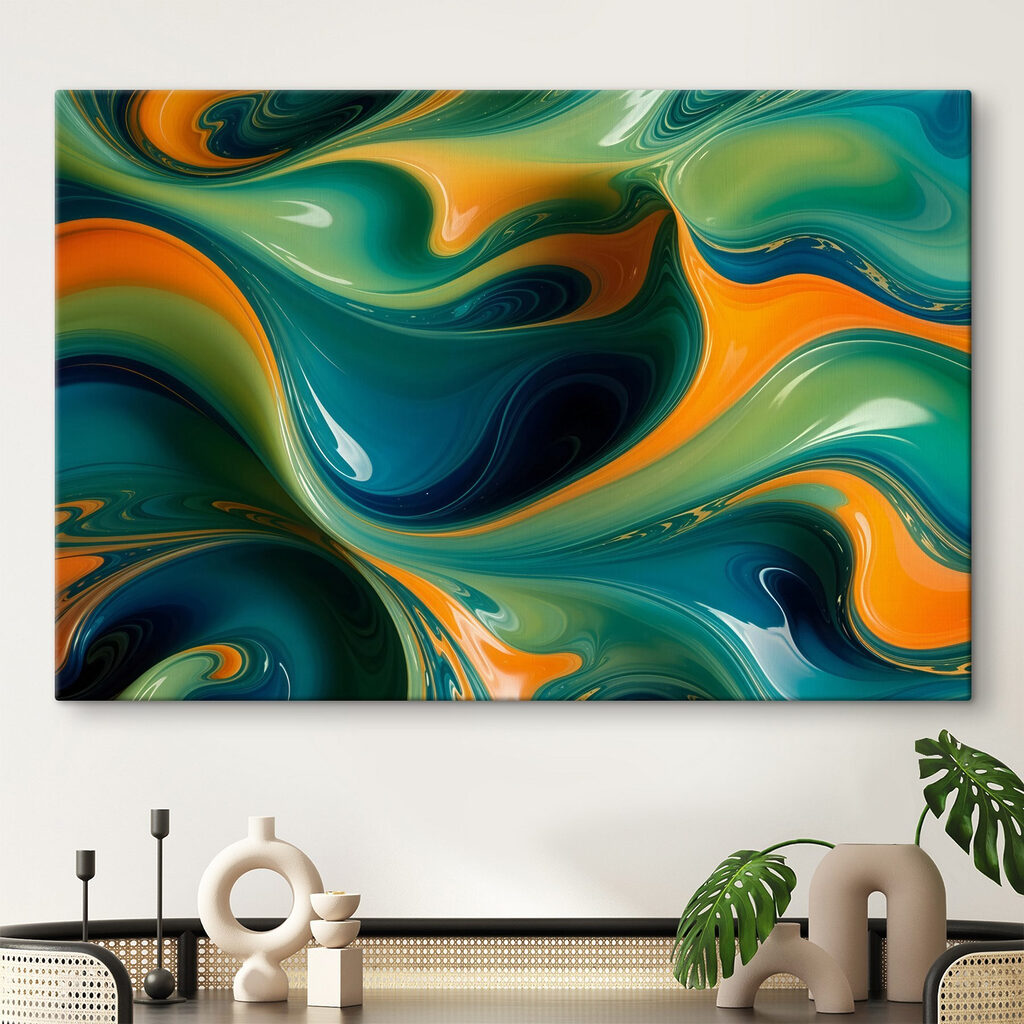 Grün fließt durch Orange — Interieur 1