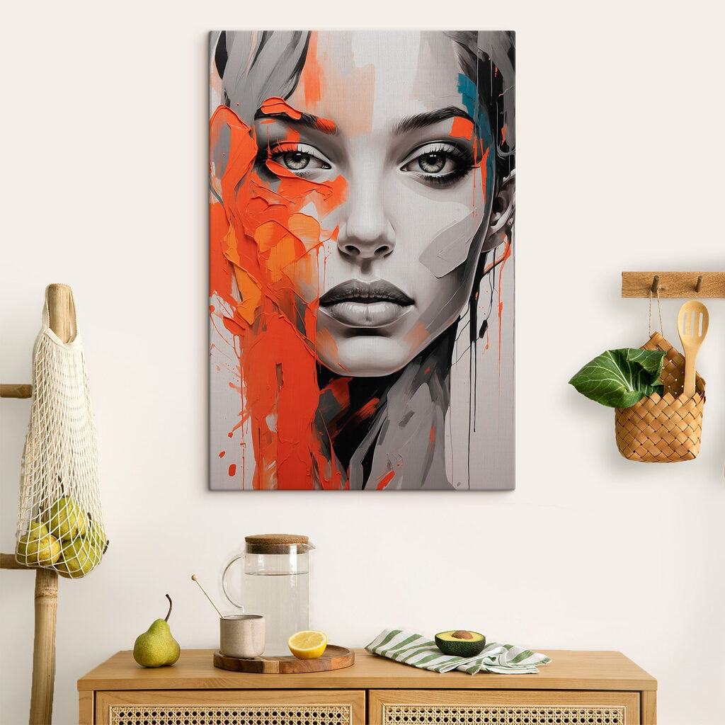 Grauer Blick zwischen Orange — Interieur 1