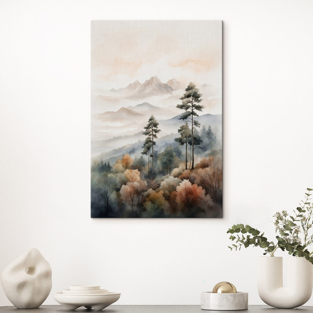 Kiefern über Pastellnebel — Interieur 2