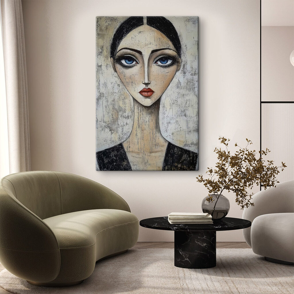 Porträt mit blauen Augen — Interieur 1