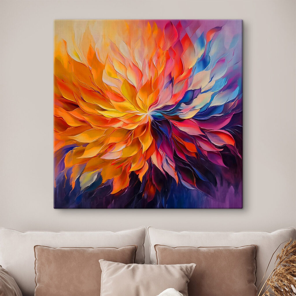 Blüte aus Farbflammen — Interieur 1