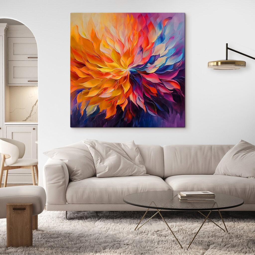 Blüte aus Farbflammen — Interieur 2