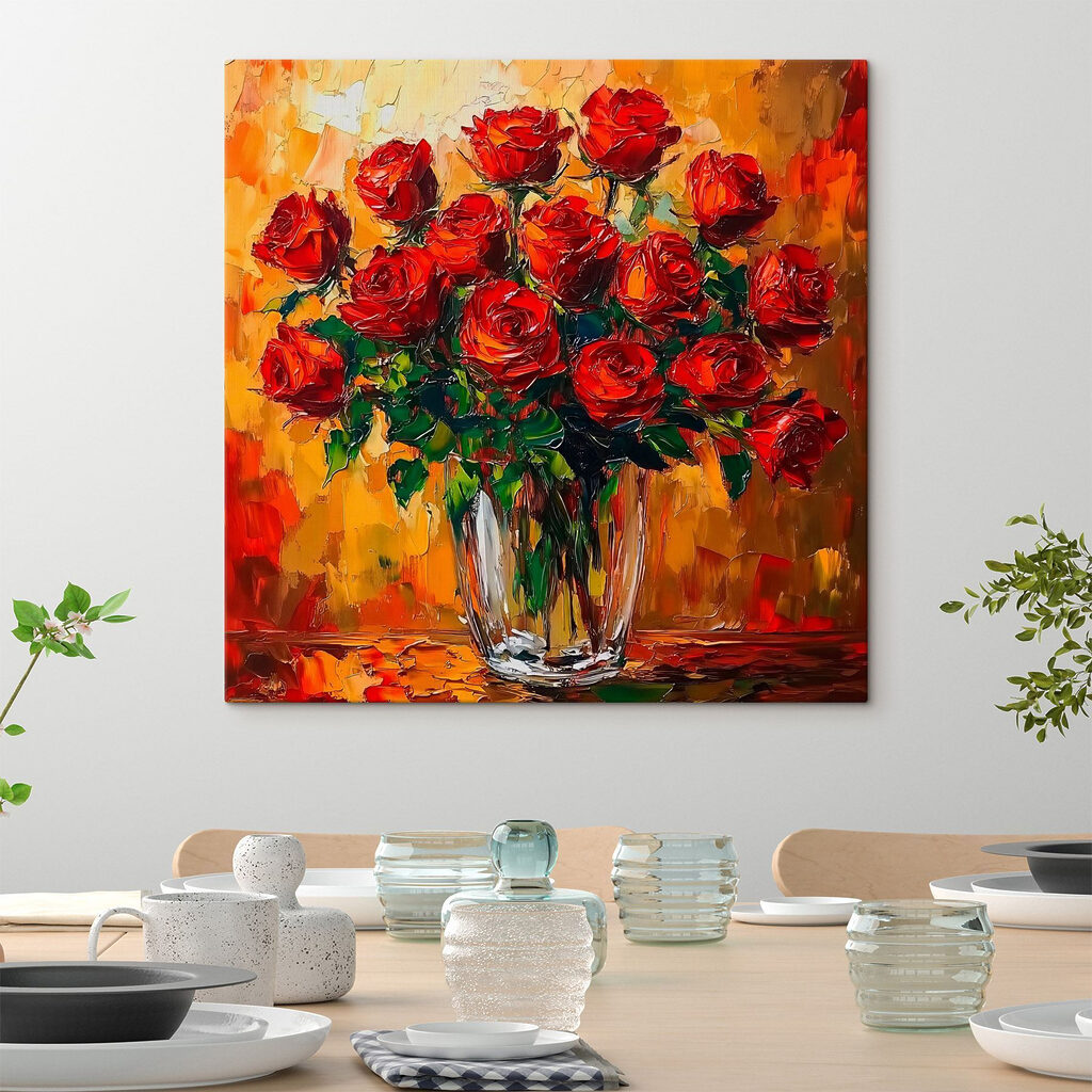 Rote Rosen vor Ocker — Interieur 2