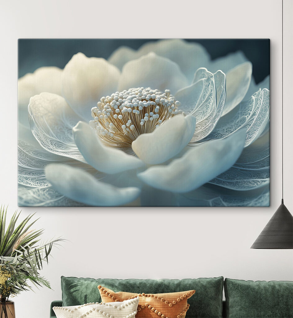 Weiße Blüte, hauchfeine Adern — Interieur 3