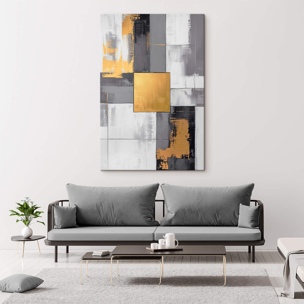 Goldenes Quadrat zwischen Schwarzweiß — Interieur 2