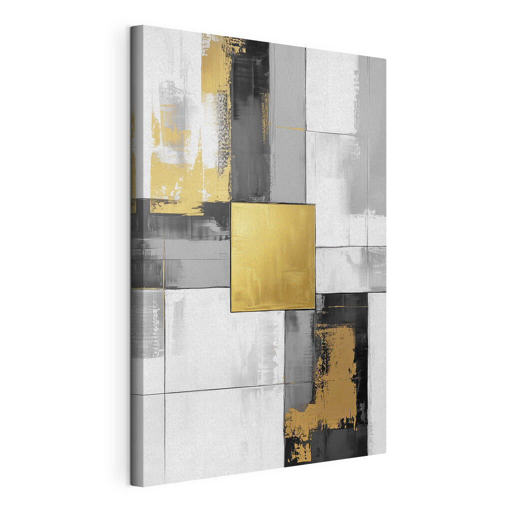 Goldenes Quadrat zwischen Schwarzweiß — Produktansicht