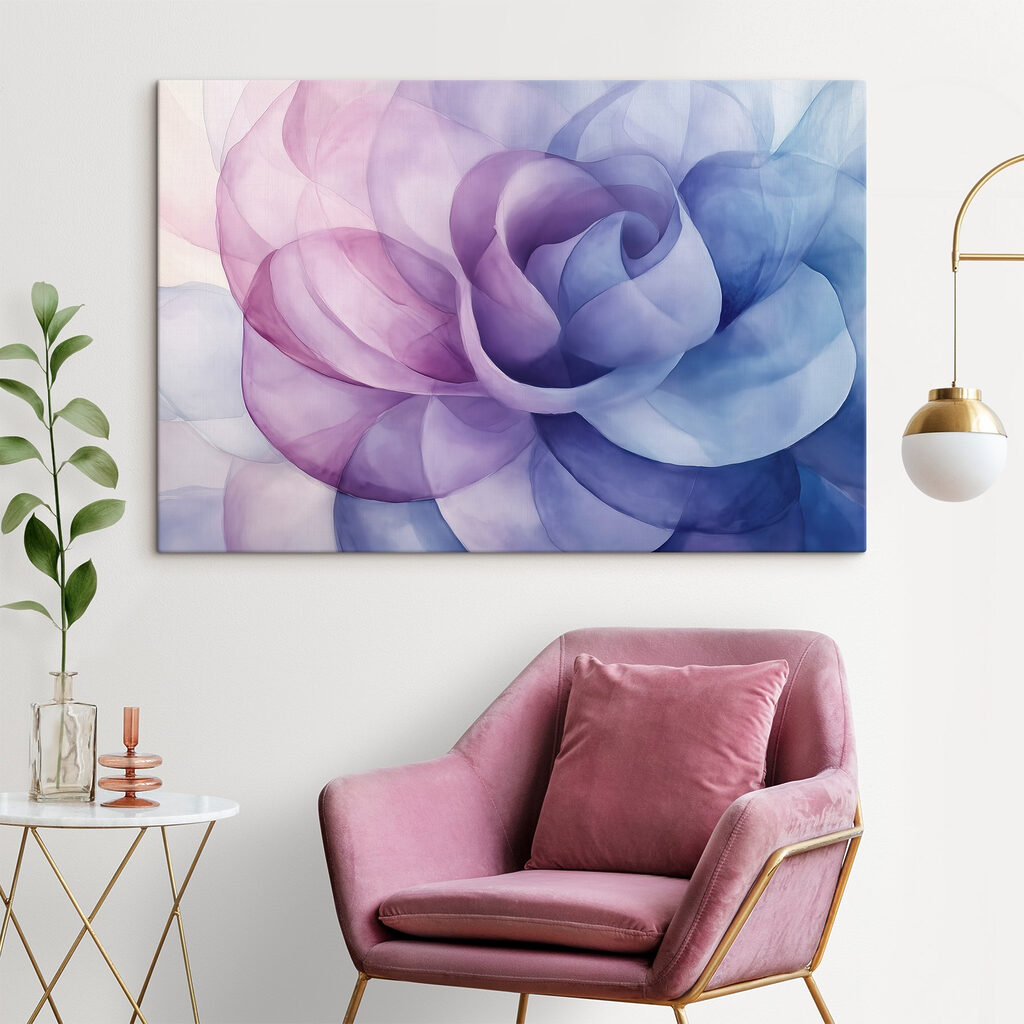 Rose in durchscheinendem Violett — Interieur 1