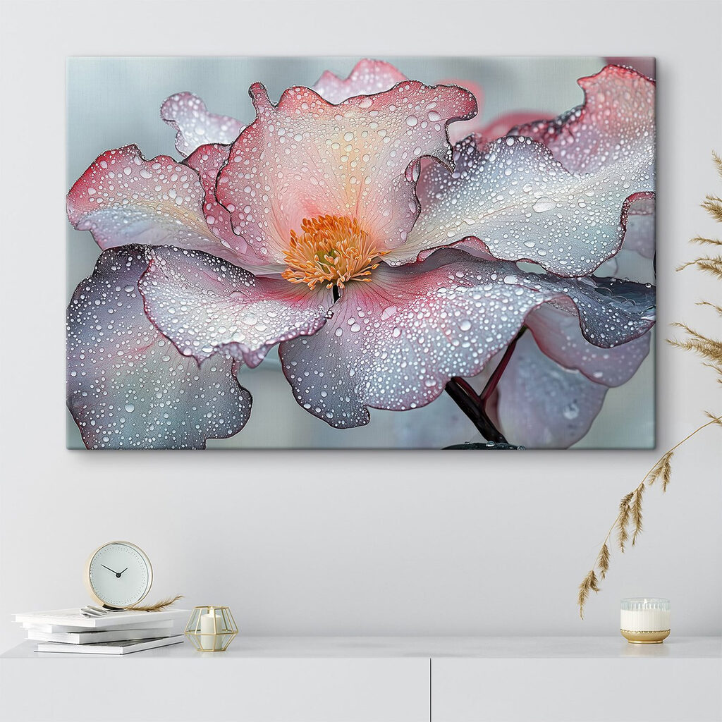 Rosa Blüte voller Tau — Interieur 3